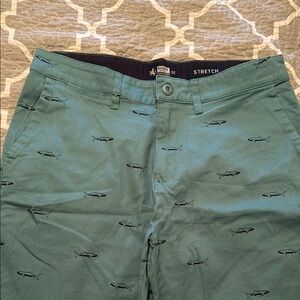 Men's Green Shark Print Pants